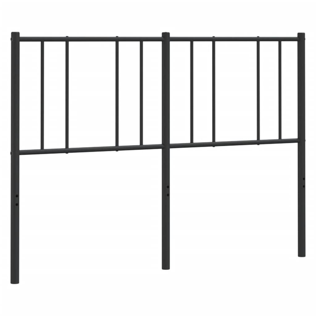 Tête de lit métal noir 120 cm Têtes et pieds de lit vidaXL   