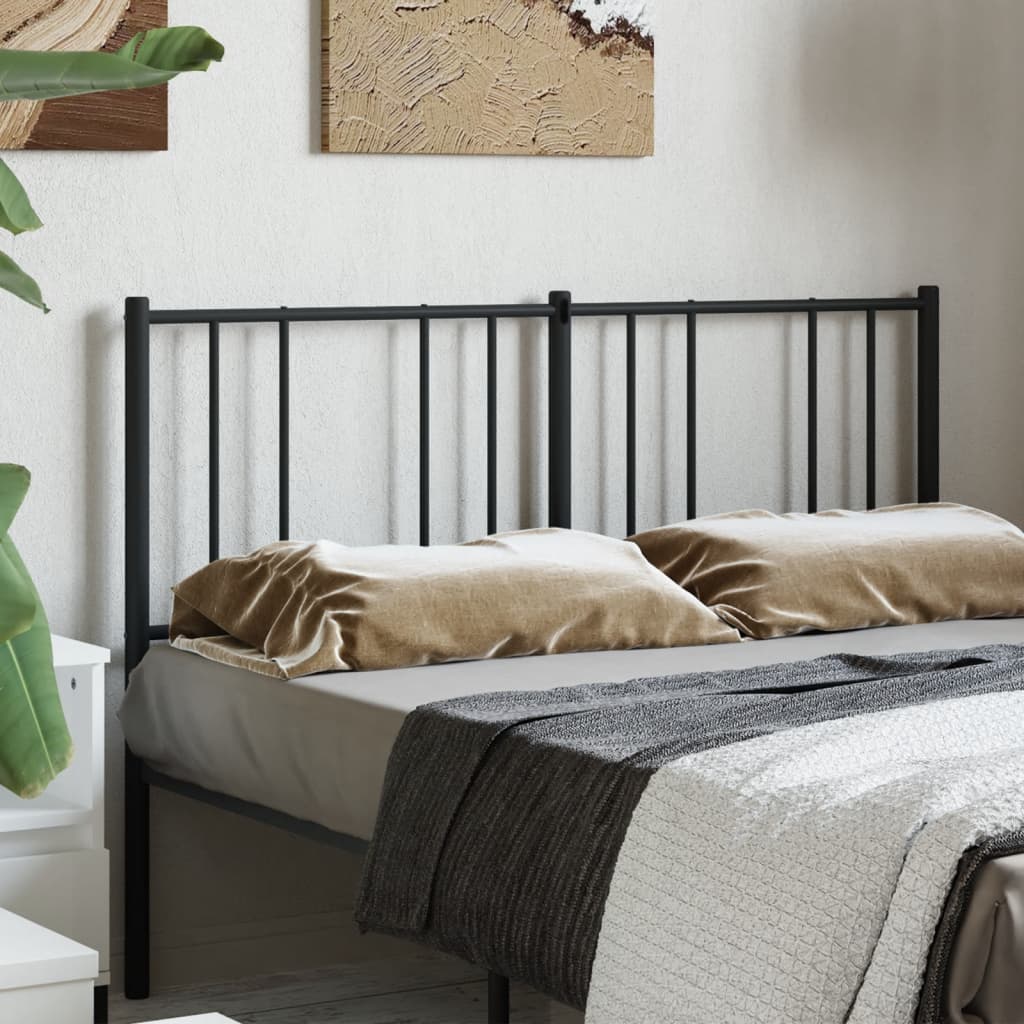 Tête de lit métal noir 120 cm Têtes et pieds de lit vidaXL   