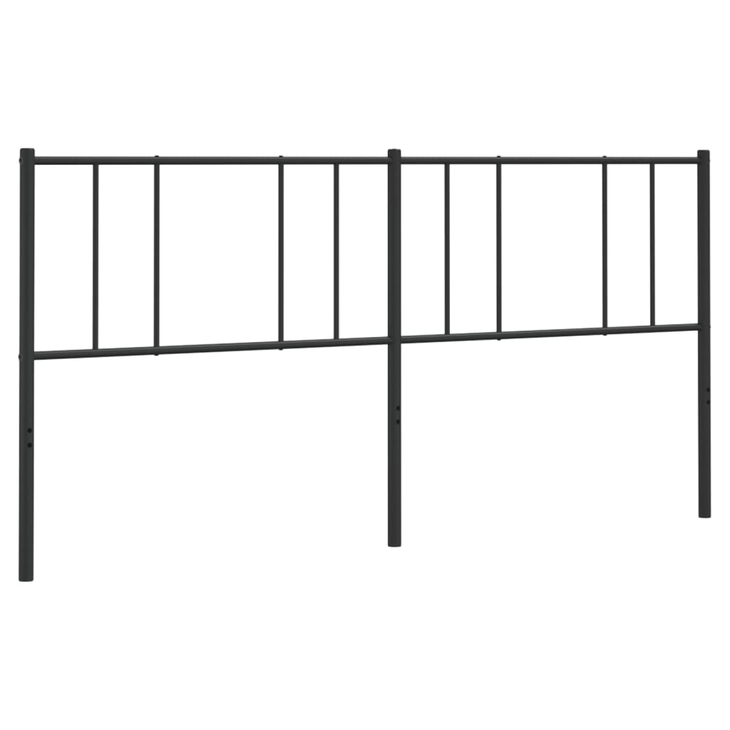 Tête de lit métal noir 180 cm Têtes et pieds de lit vidaXL   