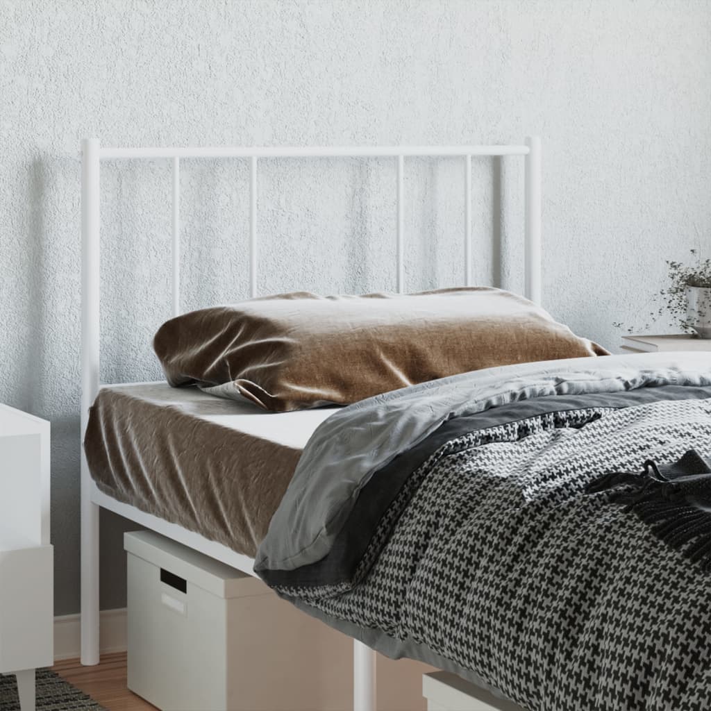 Tête de lit métal blanc 80 cm Têtes et pieds de lit vidaXL   