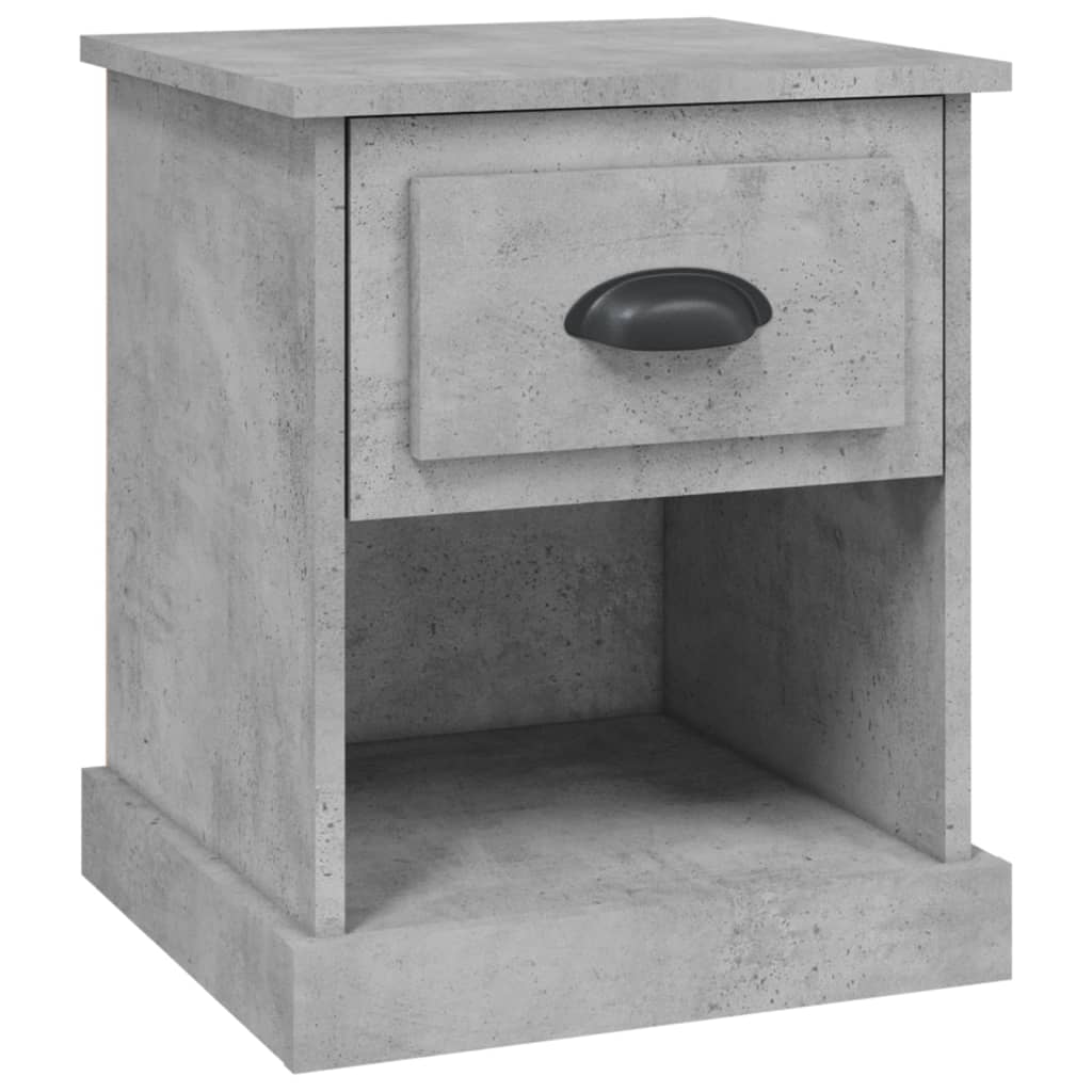 Table de chevet gris béton 39x39x47,5 cm bois d'ingénierie Tables de chevet vidaXL   