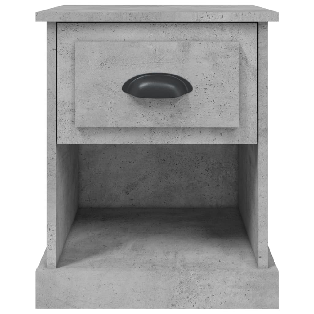 Table de chevet gris béton 39x39x47,5 cm bois d'ingénierie Tables de chevet vidaXL   