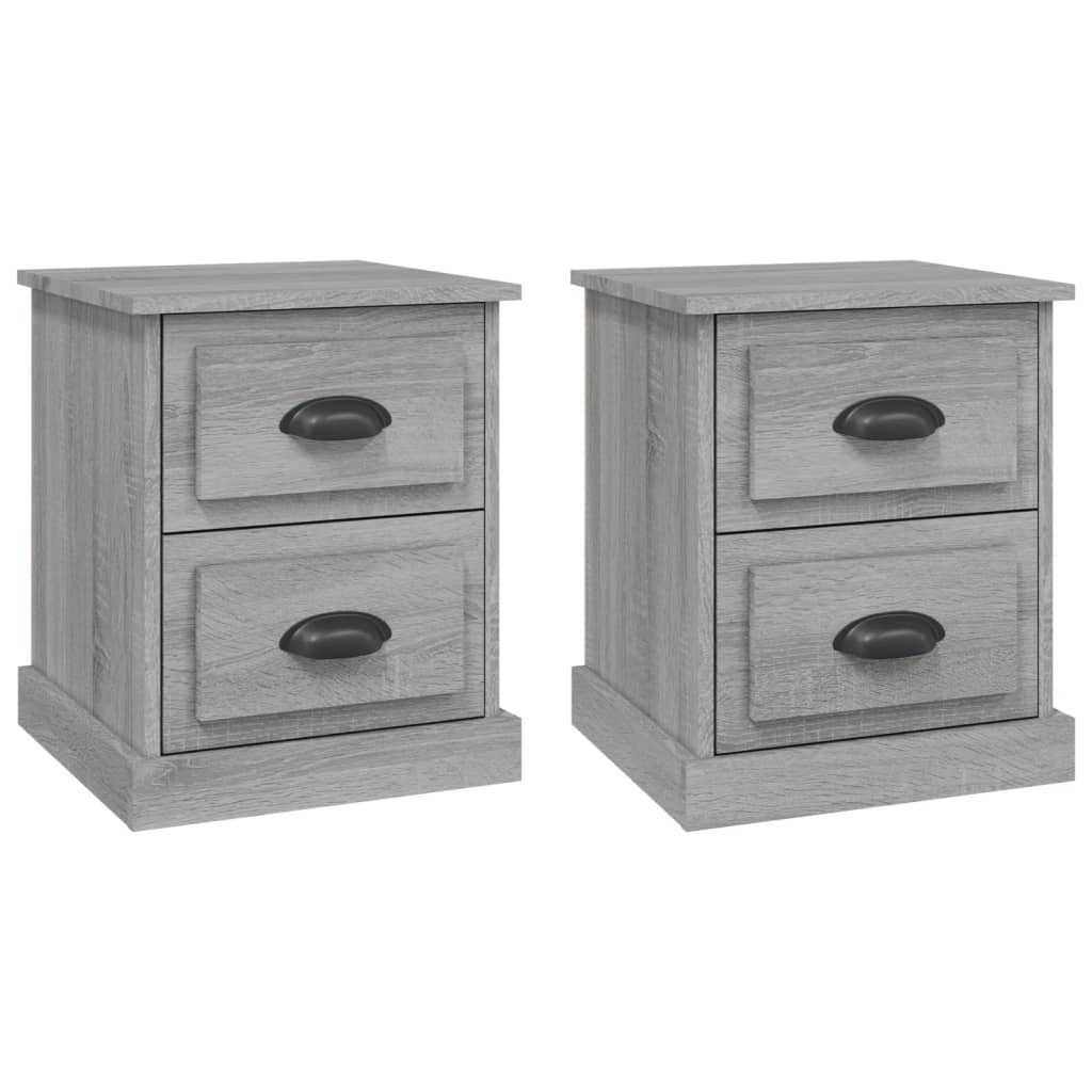 Tables de chevet 2 pcs sonoma gris 39x39x47,5cm bois ingénierie Tables de chevet vidaXL   