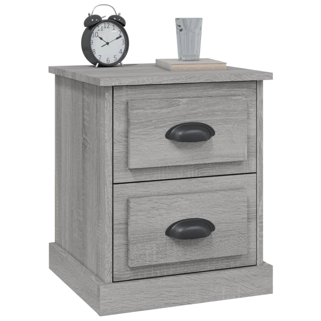 Tables de chevet 2 pcs sonoma gris 39x39x47,5cm bois ingénierie Tables de chevet vidaXL   