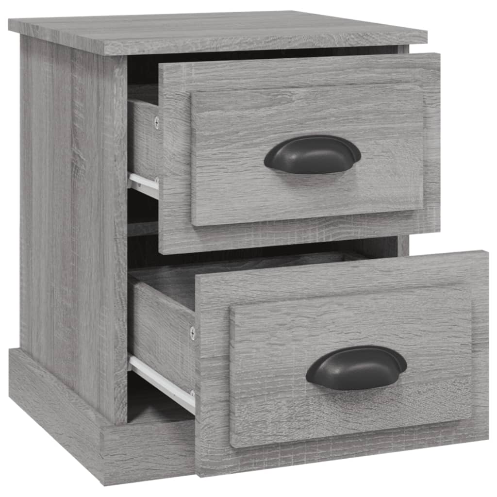 Tables de chevet 2 pcs sonoma gris 39x39x47,5cm bois ingénierie Tables de chevet vidaXL   