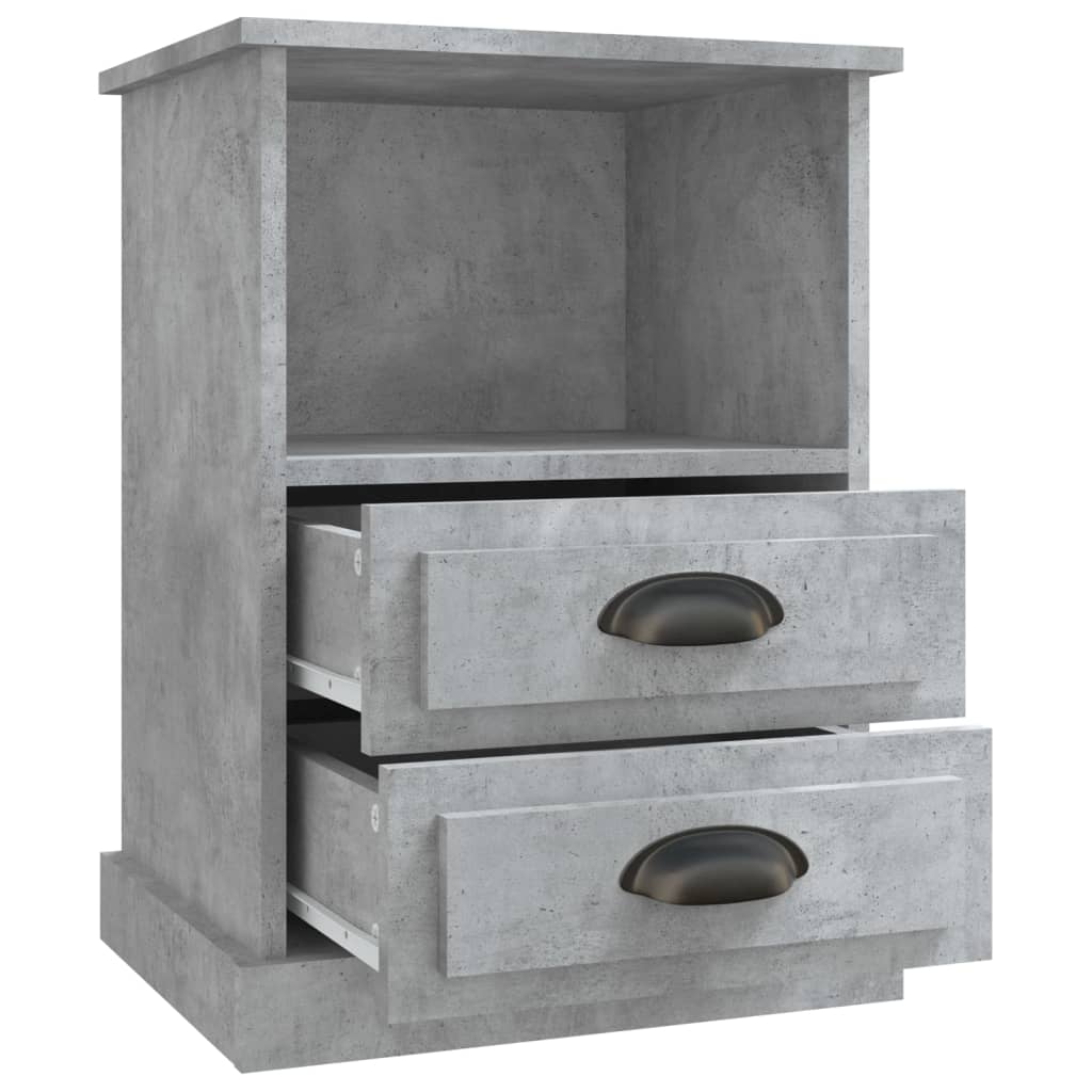 Tables de chevet 2 pcs gris béton 43x36x60 cm Tables de chevet vidaXL   