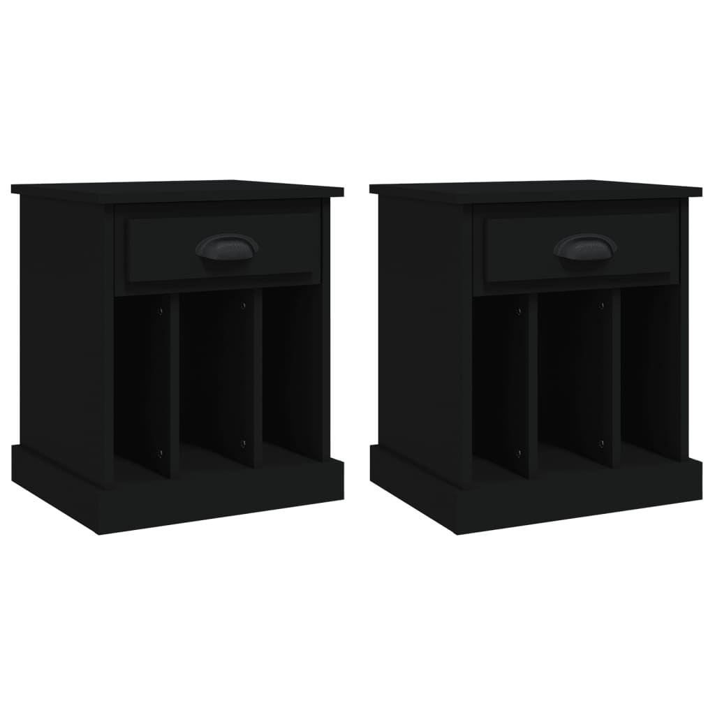 Tables de chevet 2 pcs noir 43x36x50 cm Tables de chevet vidaXL   