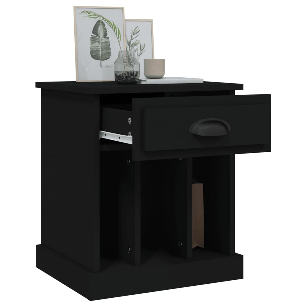 Tables de chevet 2 pcs noir 43x36x50 cm Tables de chevet vidaXL   