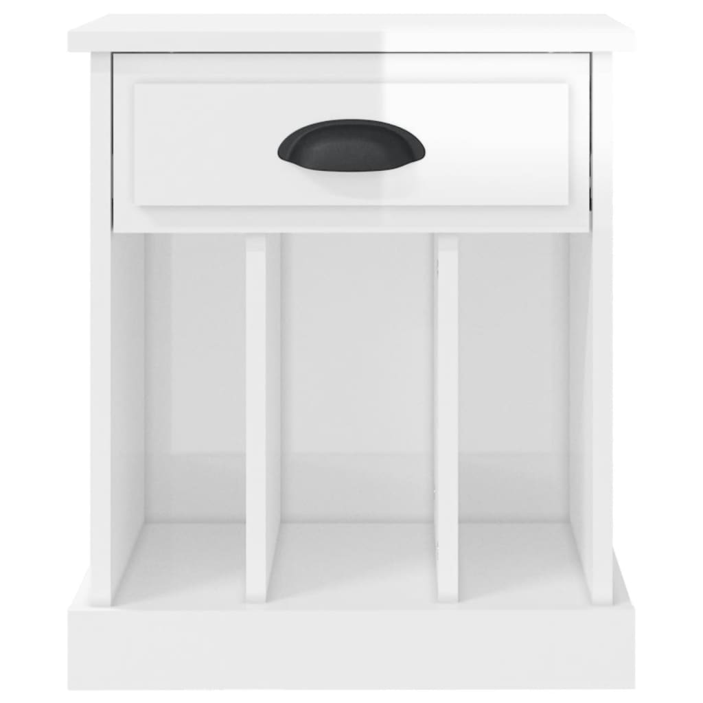 Table de chevet blanc brillant 43x36x50 cm Tables de chevet vidaXL   