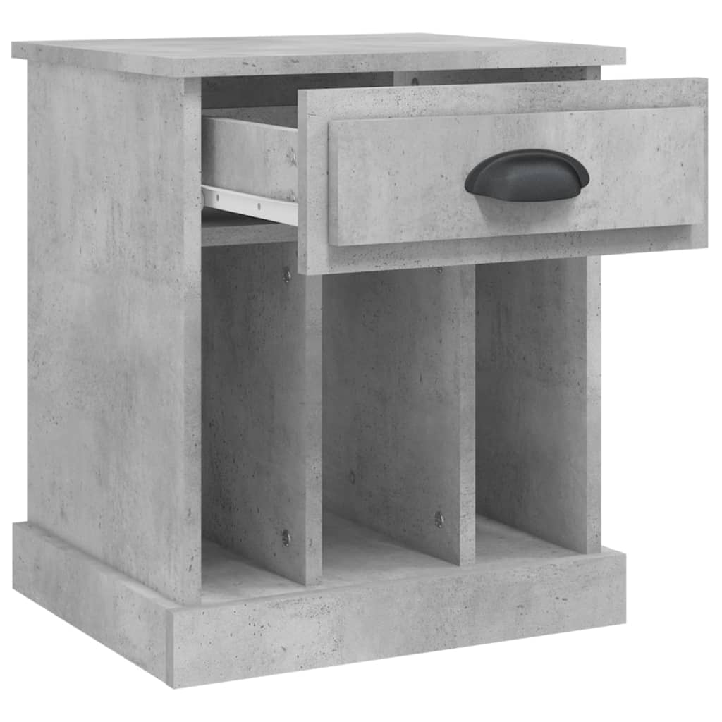 Table de chevet gris béton 43x36x50 cm Tables de chevet vidaXL   