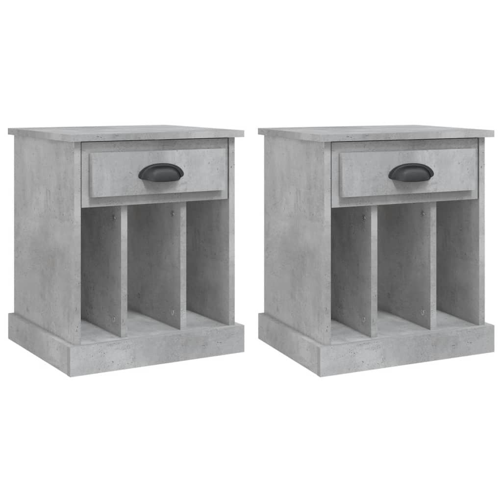 Tables de chevet 2 pcs gris béton 43x36x50 cm Tables de chevet vidaXL   