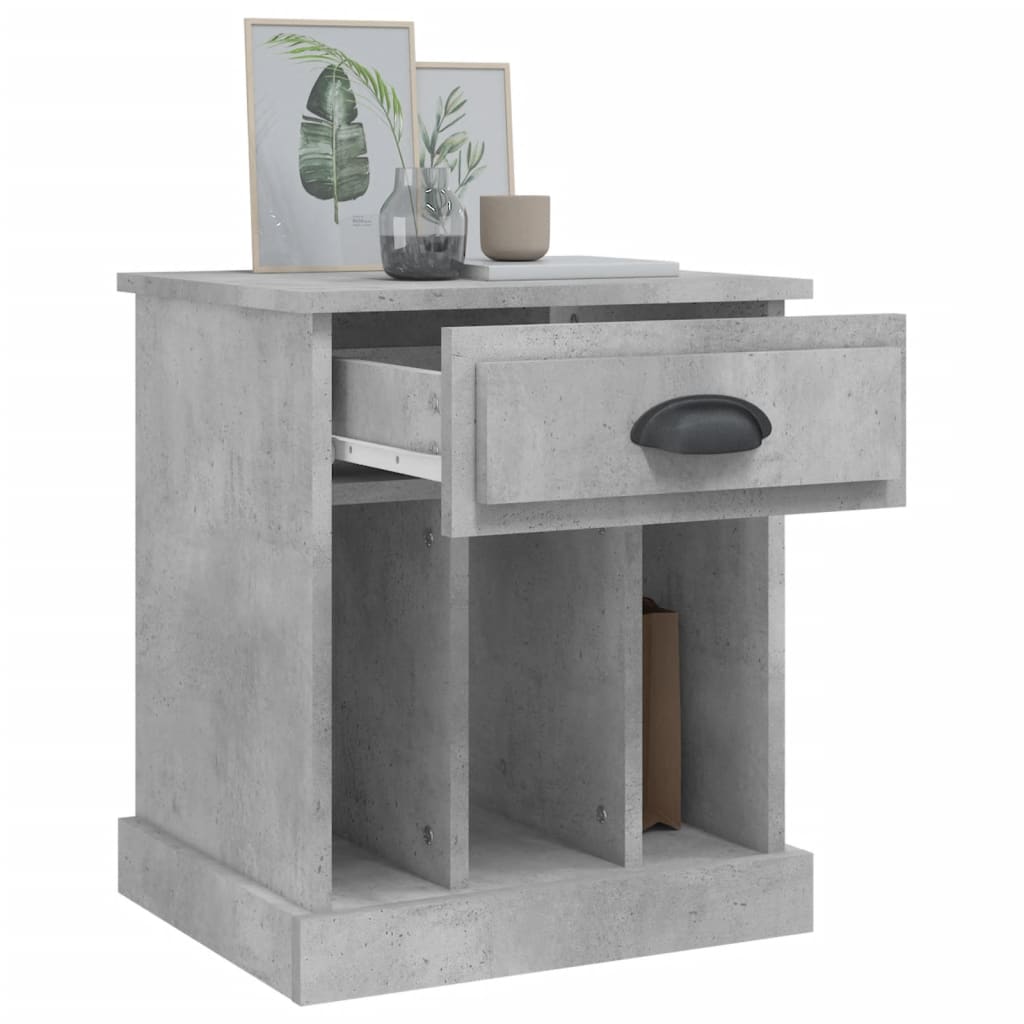 Tables de chevet 2 pcs gris béton 43x36x50 cm Tables de chevet vidaXL   