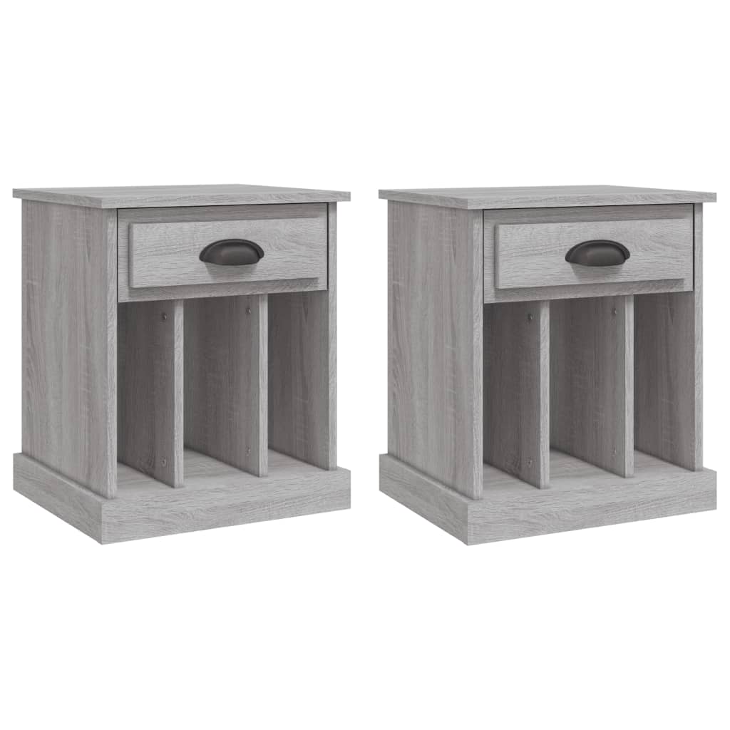 Tables de chevet 2 pcs sonoma gris 43x36x50 cm Tables de chevet vidaXL   