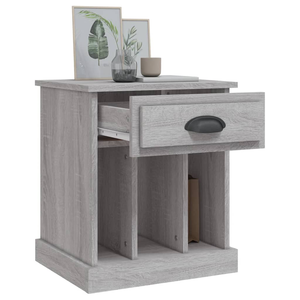 Tables de chevet 2 pcs sonoma gris 43x36x50 cm Tables de chevet vidaXL   