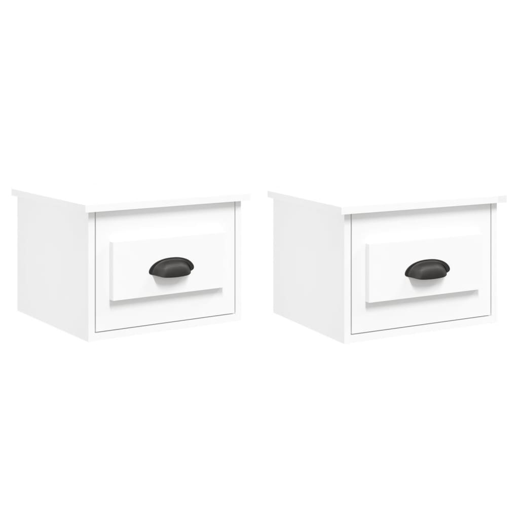 Tables de chevet murales 2 pcs blanc 41,5x36x28 cm Tables de chevet vidaXL   