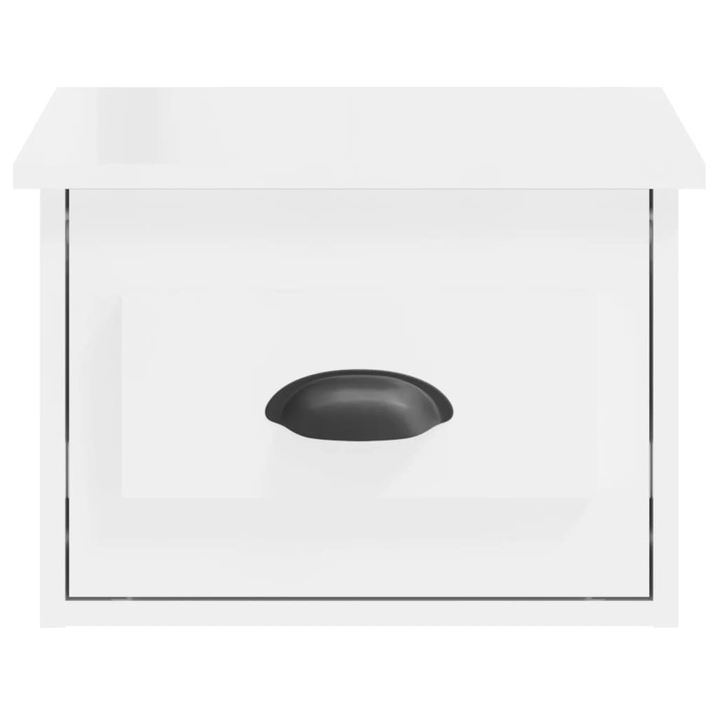 Tables de chevet murales 2 pcs blanc brillant 41,5x36x28 cm Tables de chevet vidaXL   