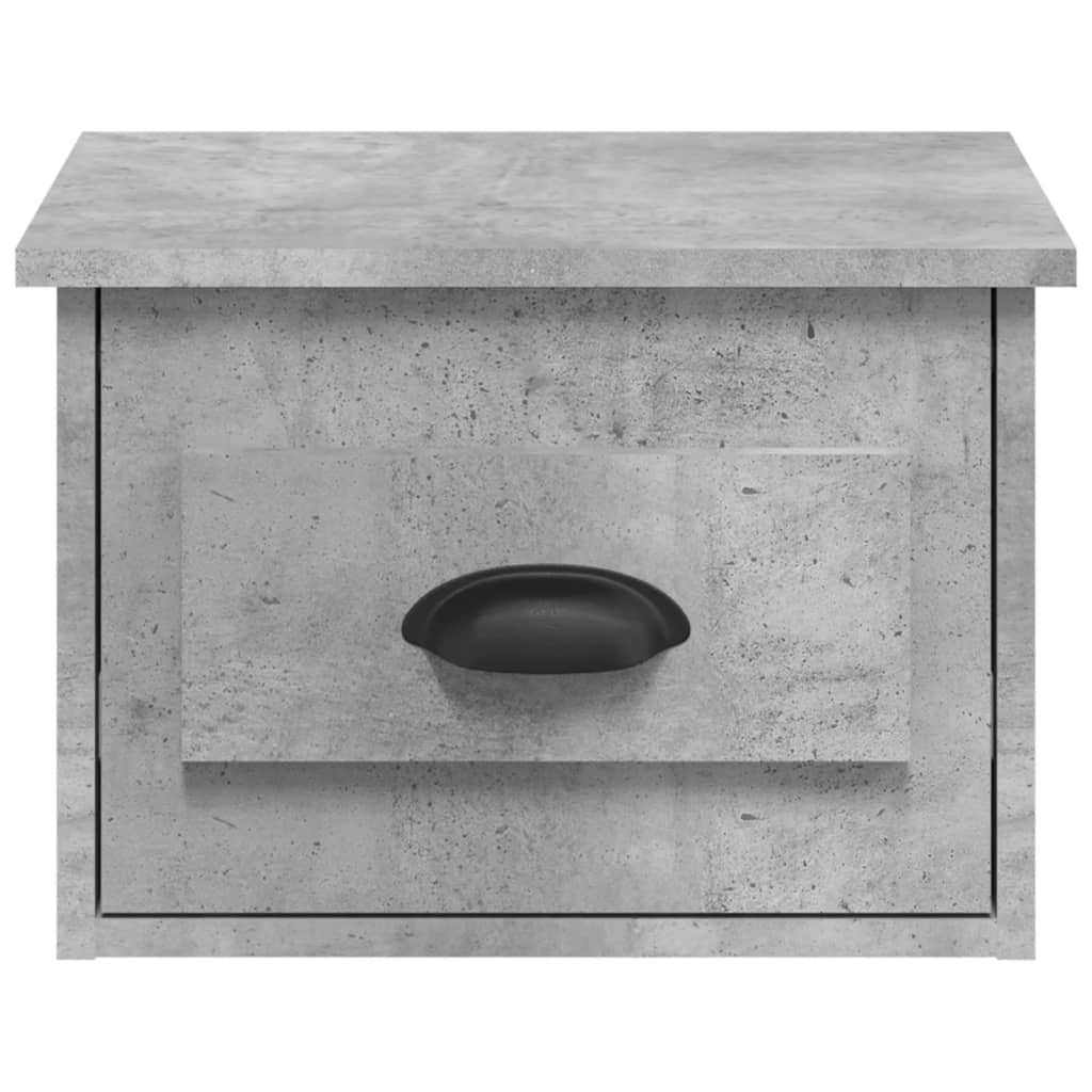 Table de chevet murale gris béton 50x36x40 cm Tables de chevet vidaXL   