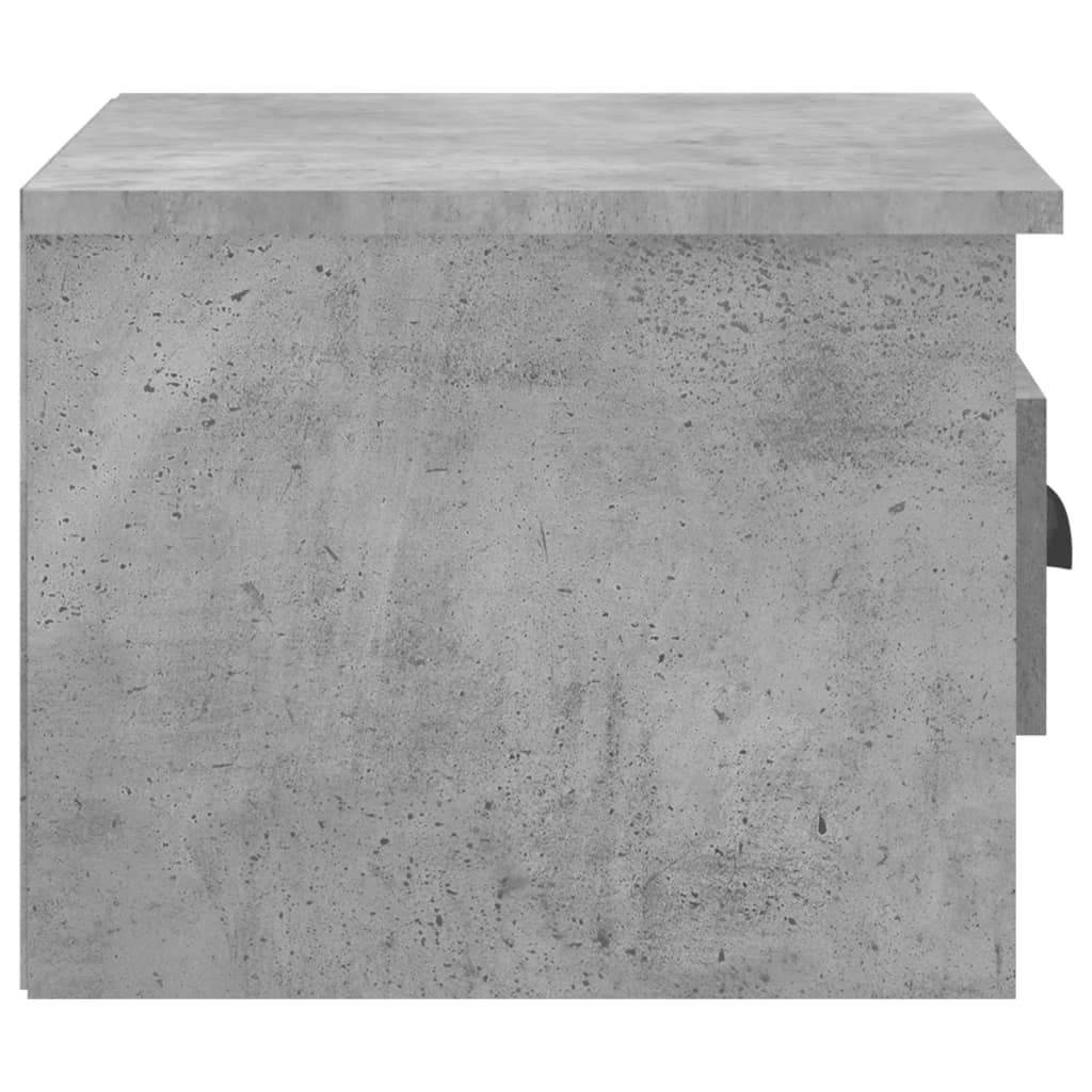 Table de chevet murale gris béton 50x36x40 cm Tables de chevet vidaXL   