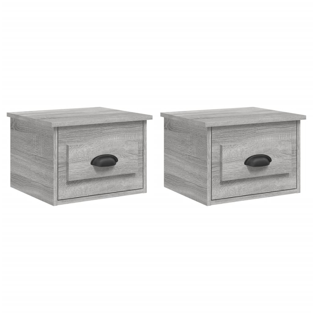 Tables de chevet murales 2 pcs sonoma gris 41,5x36x28 cm Tables de chevet vidaXL   