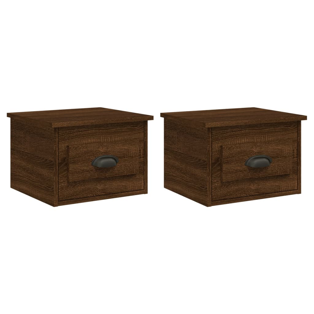 Tables de chevet murales 2 pcs Chêne marron 41,5x36x28 cm Tables de chevet vidaXL   