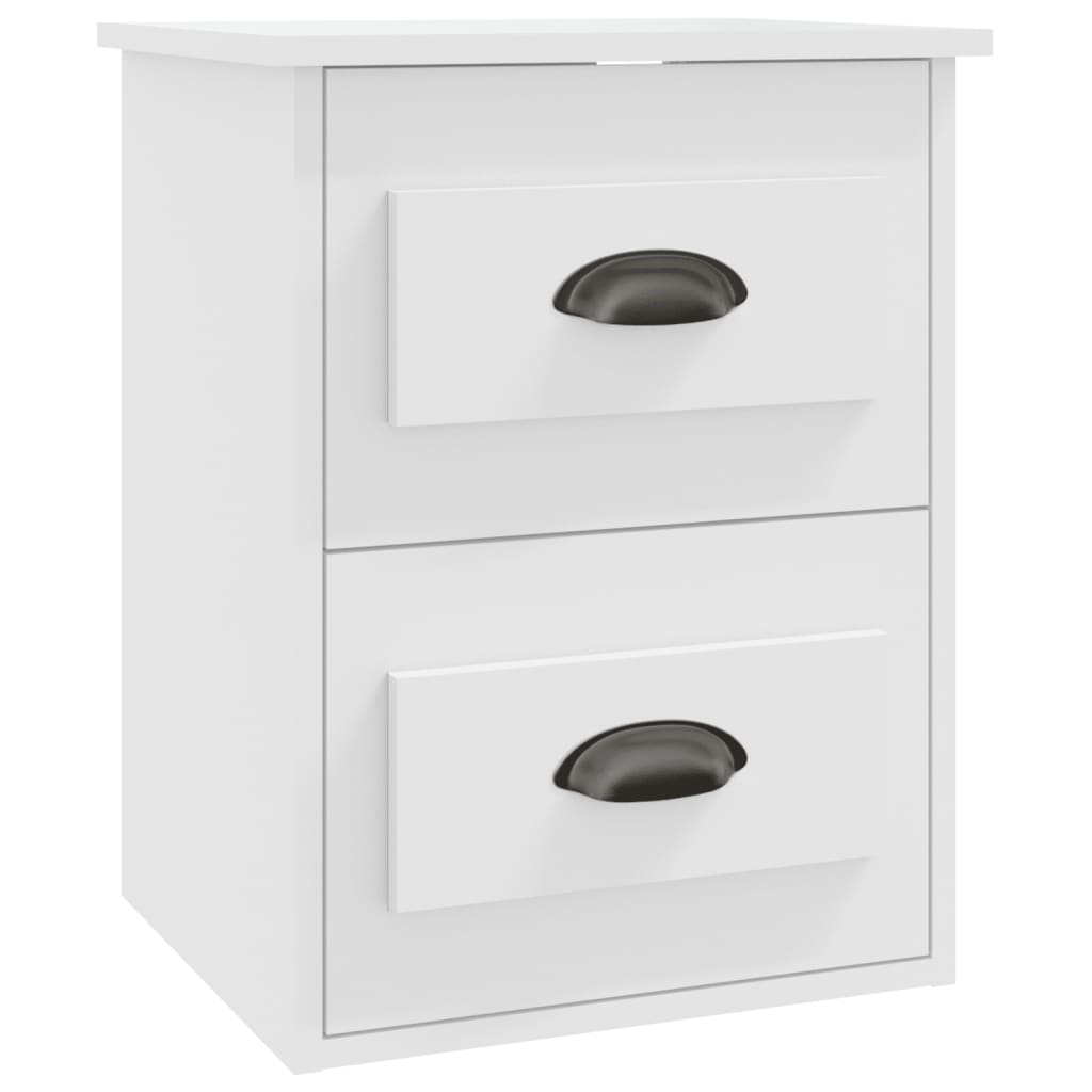 Tables de chevet murales 2 pcs blanc 41,5x36x53 cm Tables de chevet vidaXL   