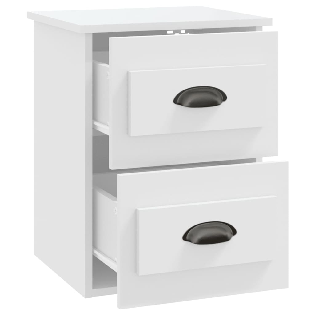 Tables de chevet murales 2 pcs blanc 41,5x36x53 cm Tables de chevet vidaXL   