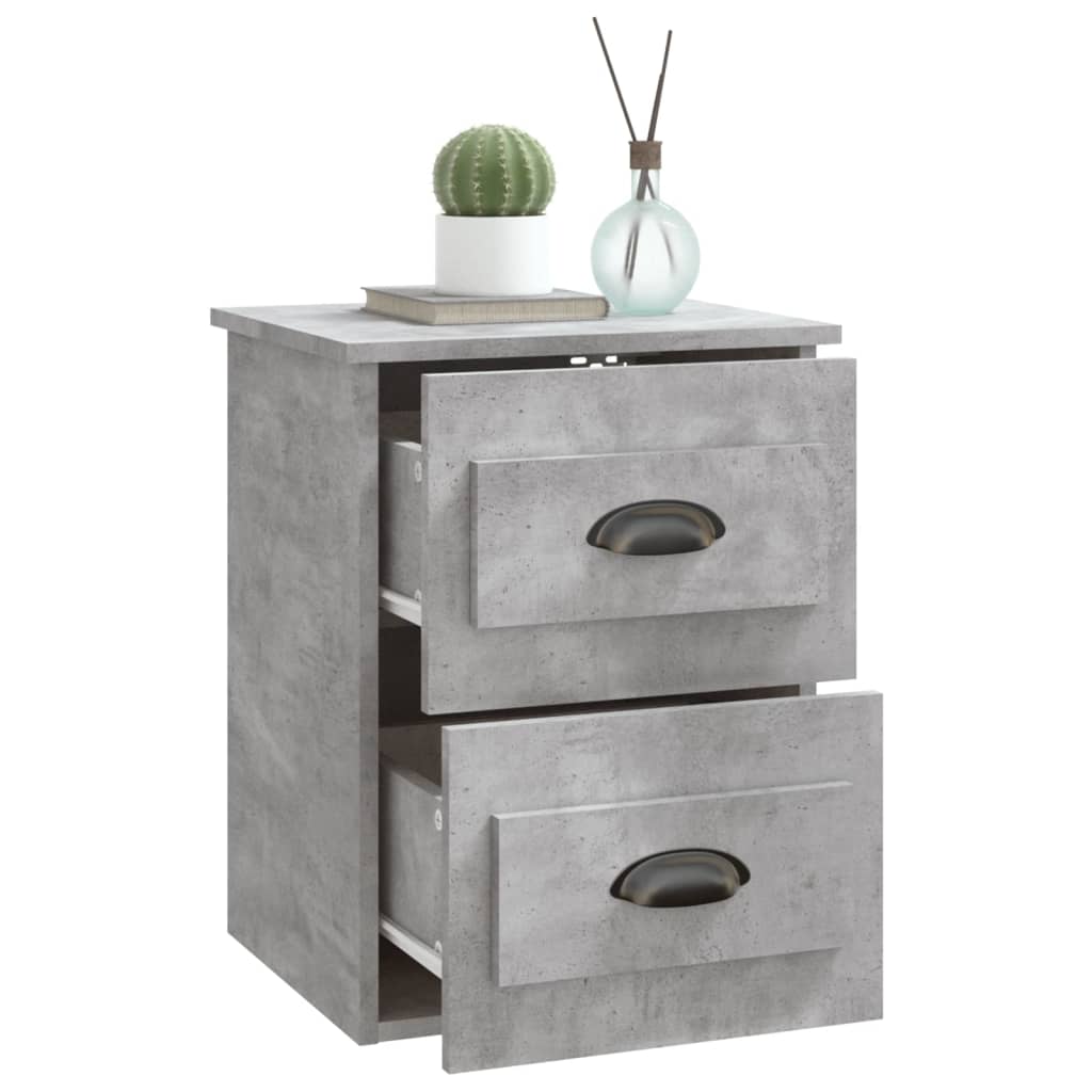 Tables de chevet murales 2 pcs gris béton 41,5x36x53 cm Tables de chevet vidaXL   