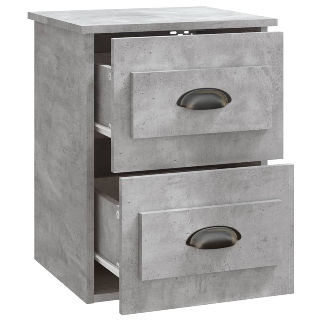 Tables de chevet murales 2 pcs gris béton 41,5x36x53 cm Tables de chevet vidaXL   