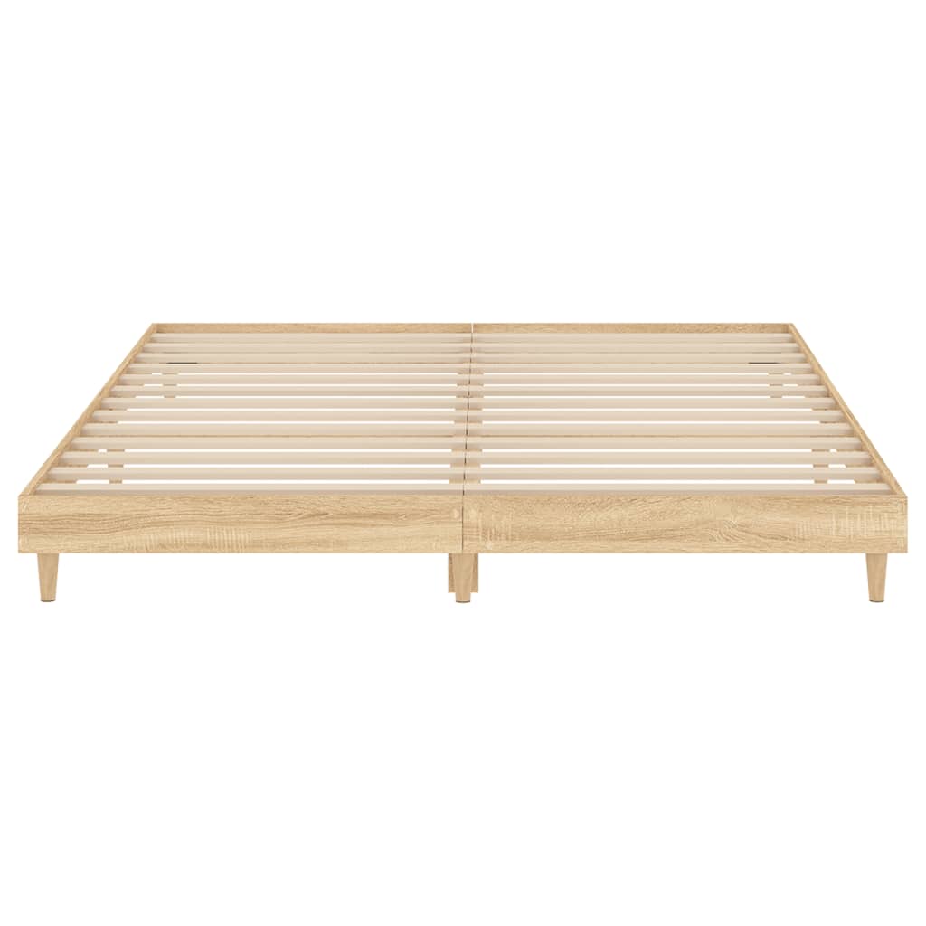 Cadre de lit chêne sonoma 200x200 cm bois d'ingénierie Lits & cadres de lit vidaXL   