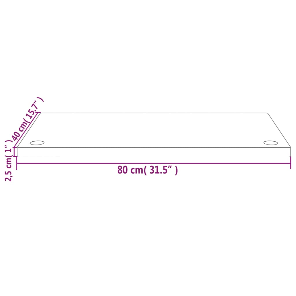 Dessus de bureau blanc 80x40x2,5 cm bois massif de pin Pièces et accessoires pour bureaux vidaXL