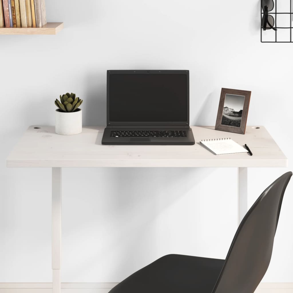 Dessus de bureau blanc 80x40x2,5 cm bois massif de pin Pièces et accessoires pour bureaux vidaXL