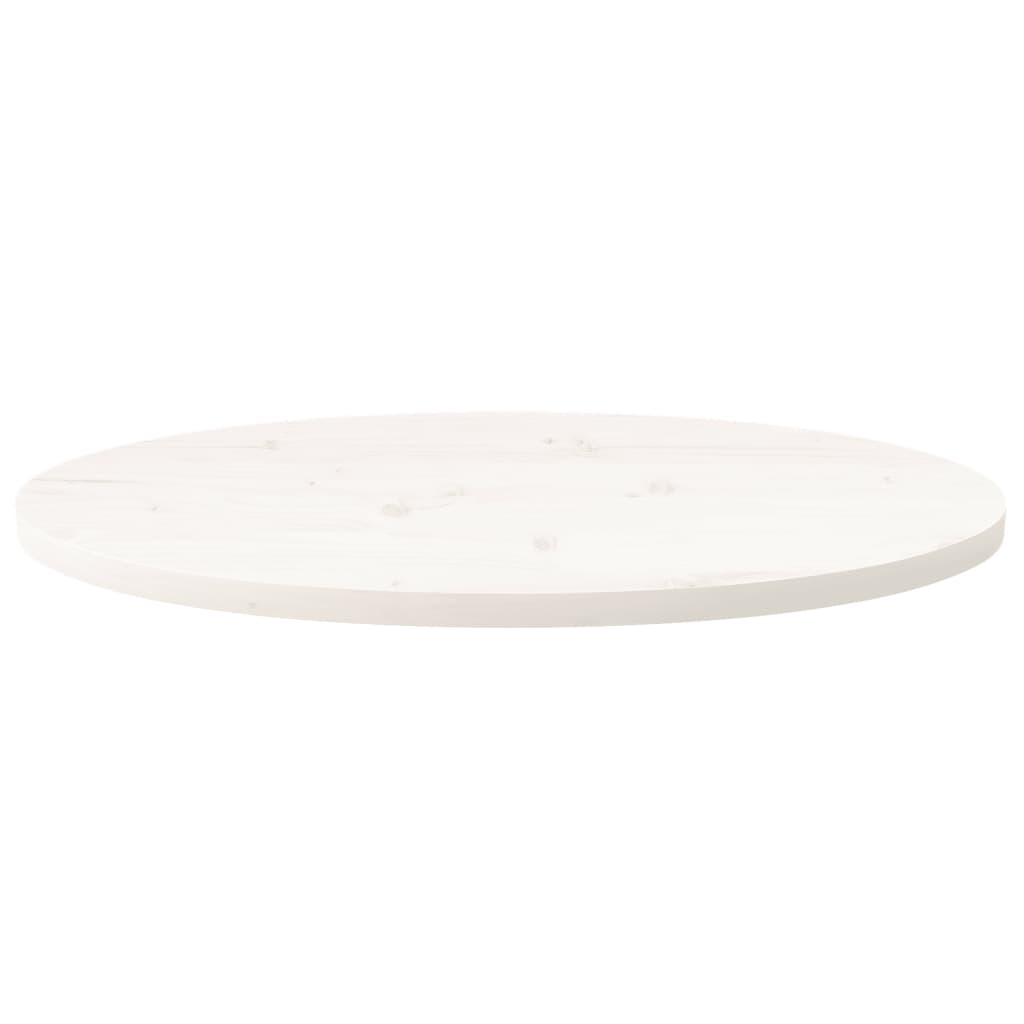 Dessus de table blanc 80x40x2,5 cm bois de pin massif ovale Plateaux de table vidaXL