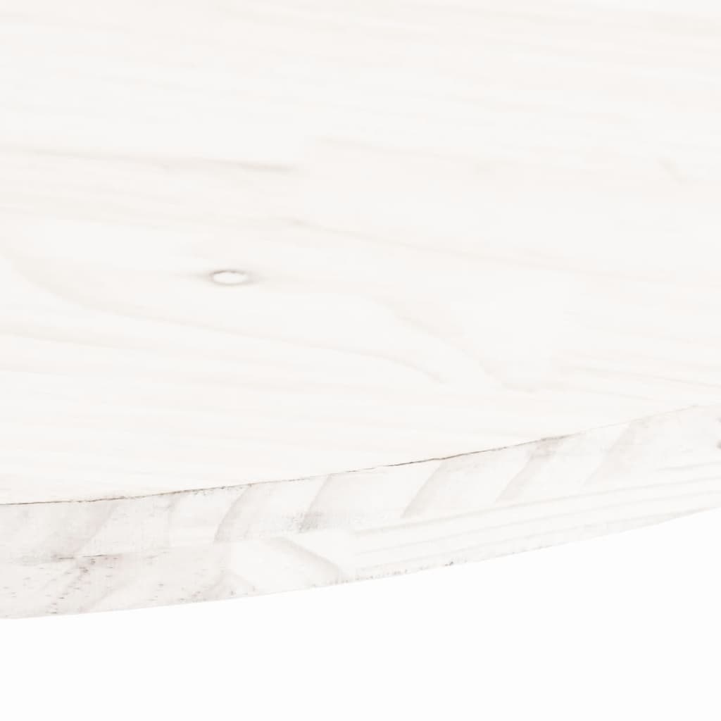 Dessus de table blanc 80x40x2,5 cm bois de pin massif ovale Plateaux de table vidaXL