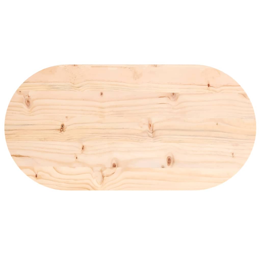 Dessus de table 60x30x2,5 cm bois de pin massif ovale Plateaux de table vidaXL   