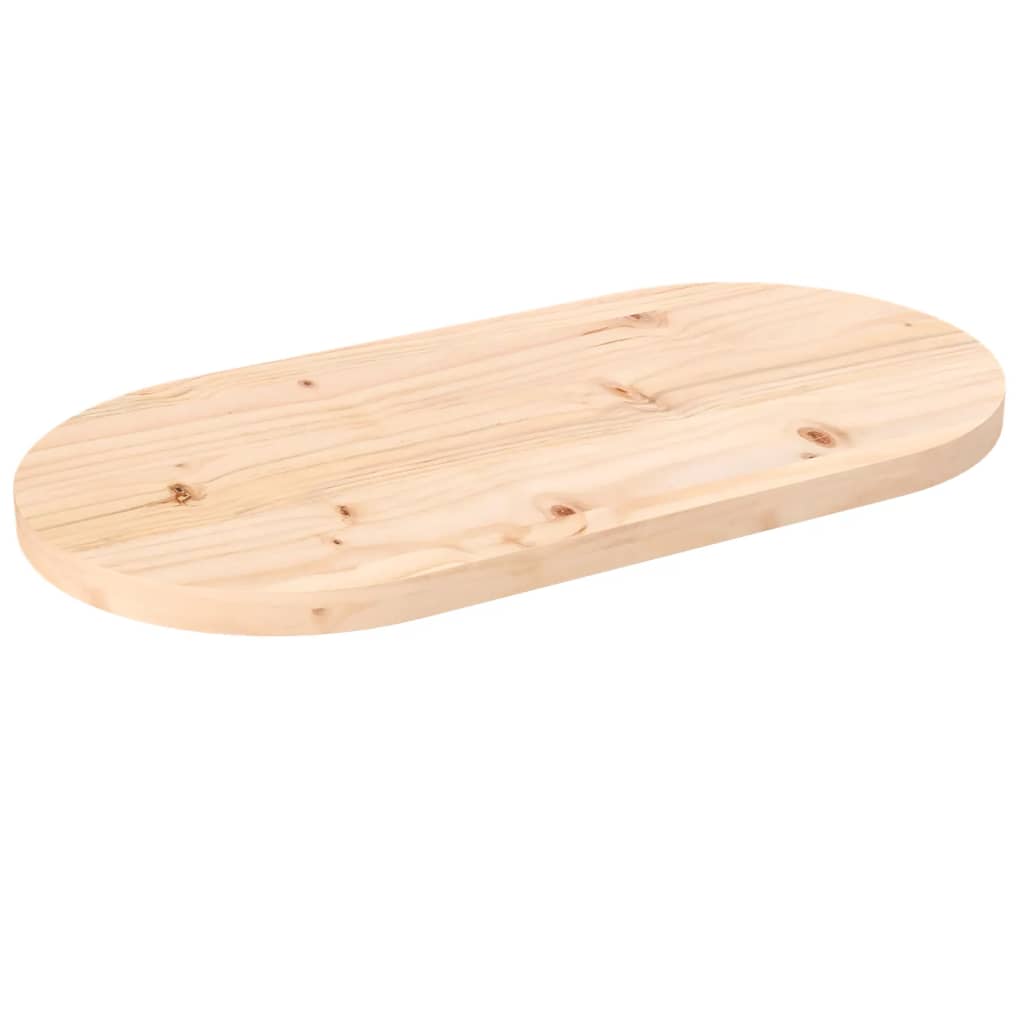 Dessus de table 70x35x2,5 cm bois de pin massif ovale Plateaux de table vidaXL