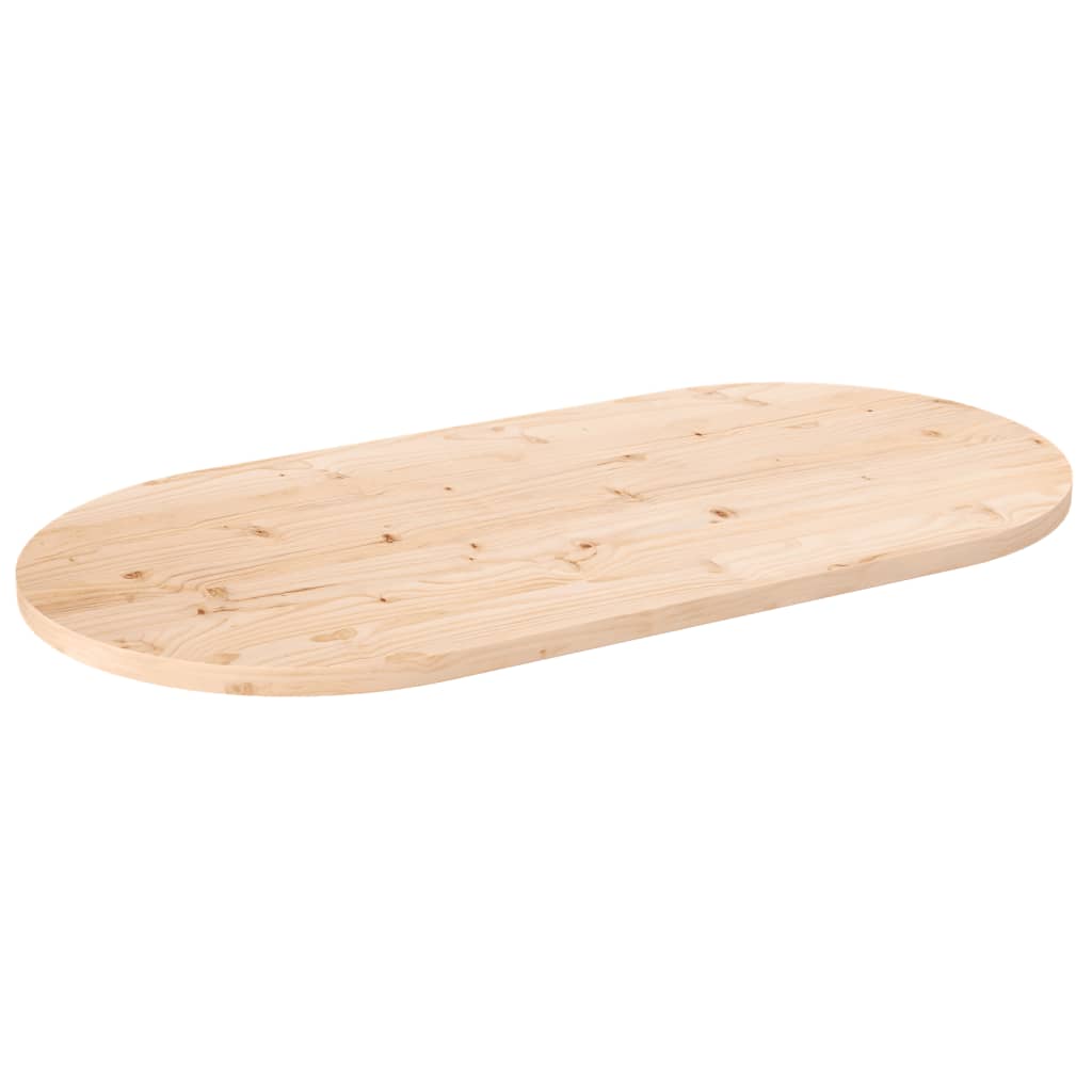 Dessus de table 90x45x2,5 cm bois de pin massif ovale Plateaux de table vidaXL