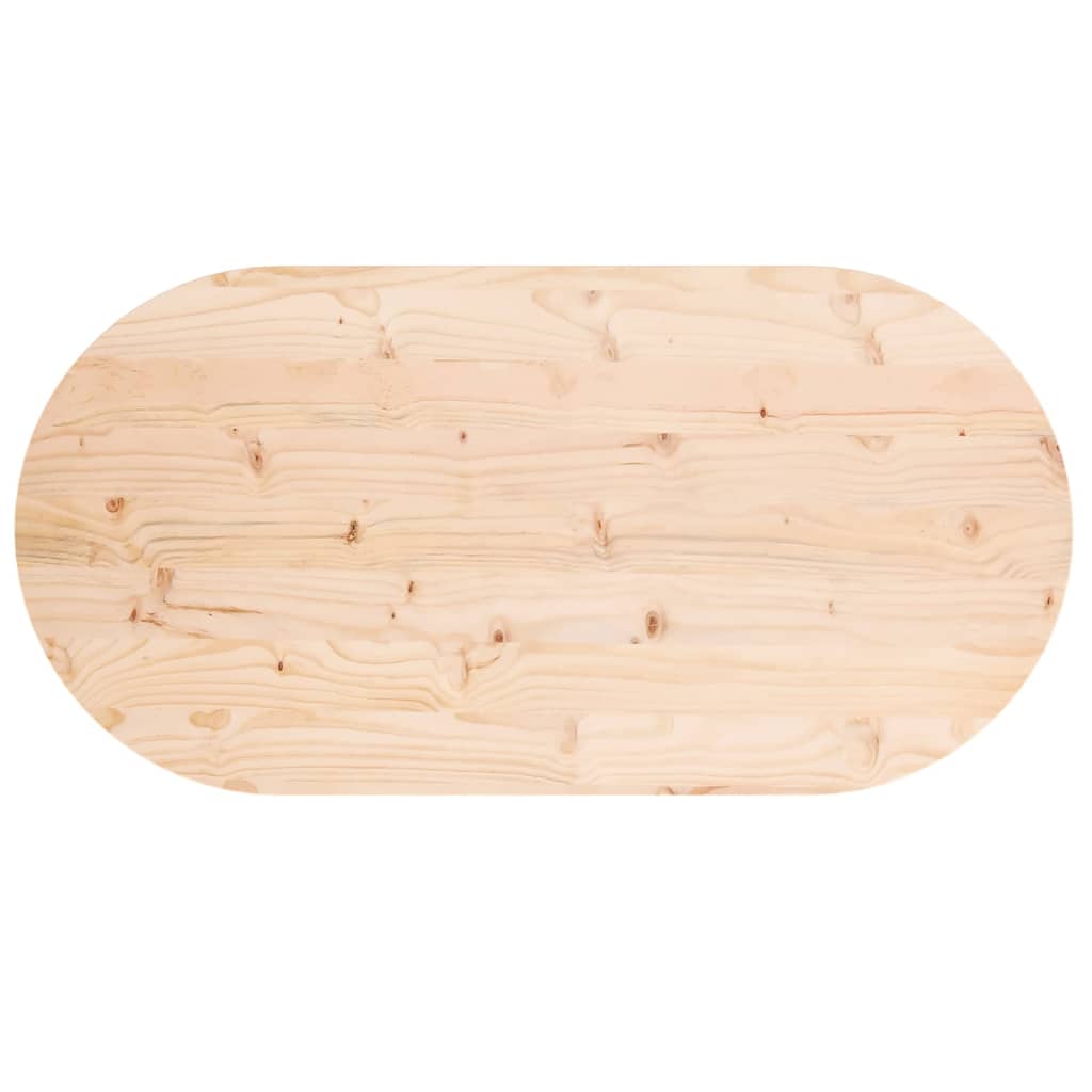 Dessus de table 90x45x2,5 cm bois de pin massif ovale Plateaux de table vidaXL