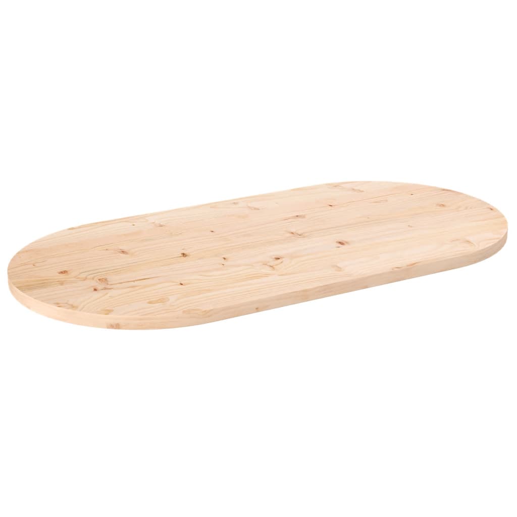 Dessus de table 100x50x2,5 cm bois de pin massif ovale Plateaux de table vidaXL