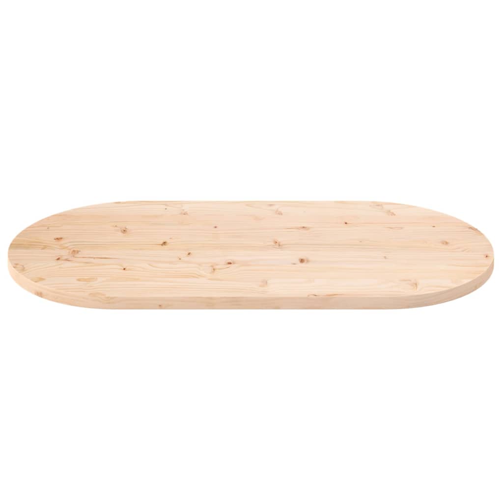 Dessus de table 100x50x2,5 cm bois de pin massif ovale Plateaux de table vidaXL