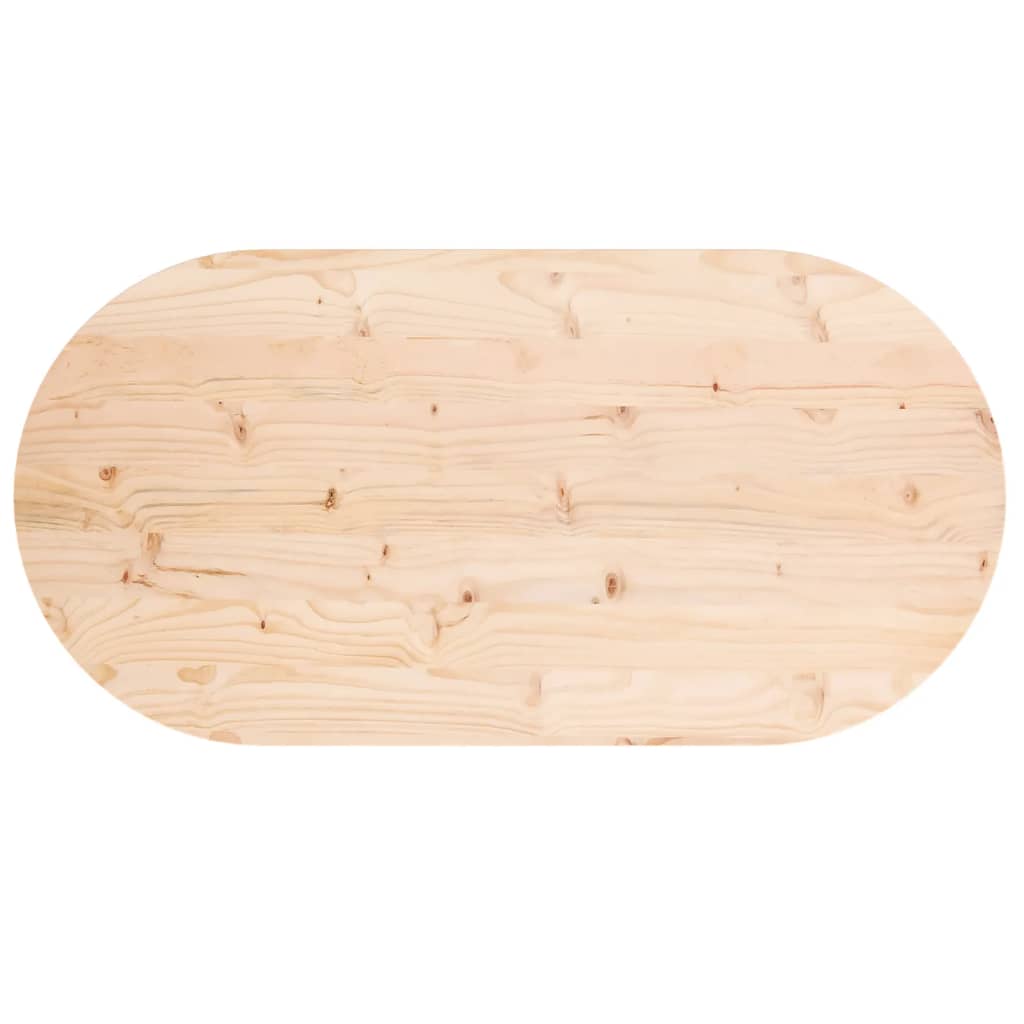 Dessus de table 100x50x2,5 cm bois de pin massif ovale Plateaux de table vidaXL