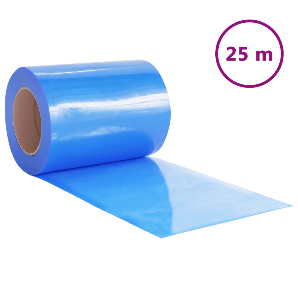 Rideau de porte bleu 300 mmx2,6 mm 25 m PVC Rideaux vidaXL   