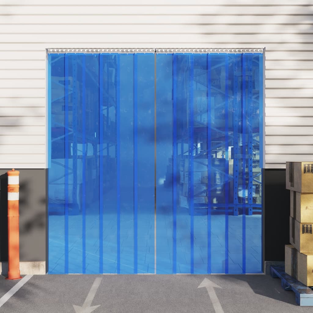 Rideau de porte bleu 300 mmx2,6 mm 25 m PVC Rideaux vidaXL   