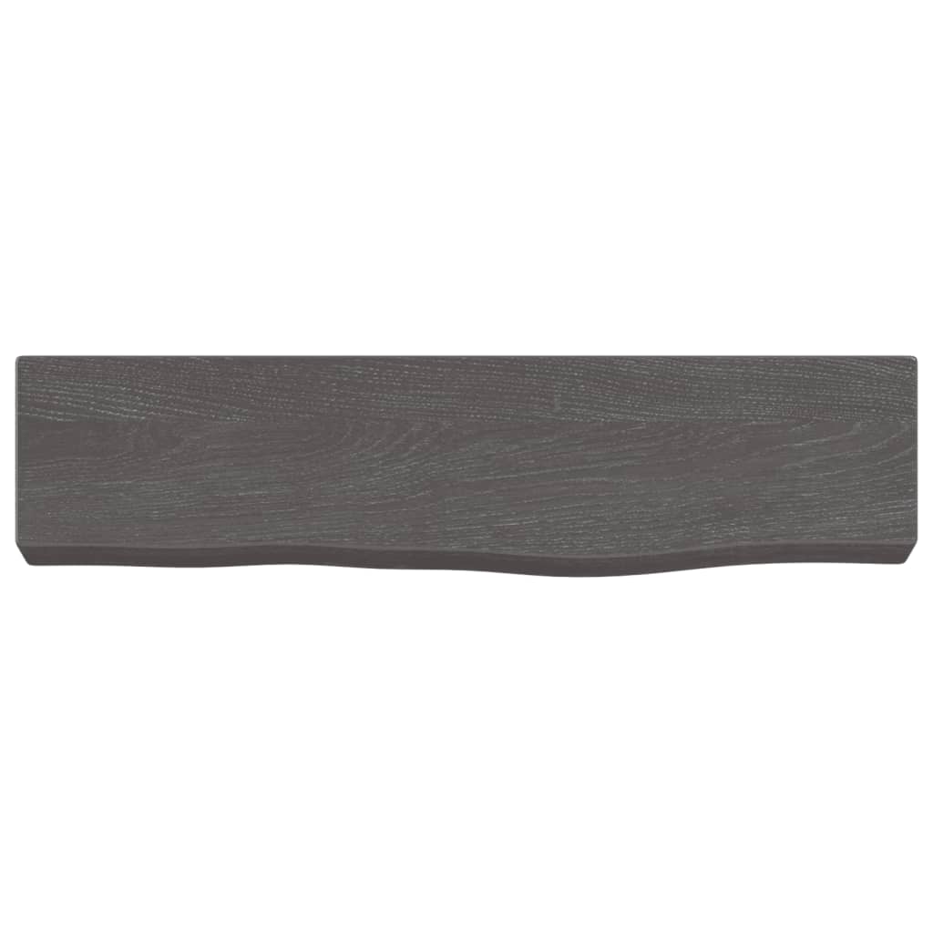 Étagère murale marron foncé 40x10x4 cm bois chêne massif traité Étagères murales & corniches vidaXL   