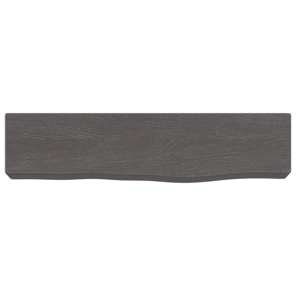 Étagère murale marron foncé 40x10x6 cm bois chêne massif traité Étagères murales & corniches vidaXL   