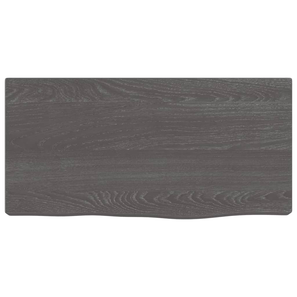 Étagère murale marron foncé 40x20x4 cm bois chêne massif traité Étagères murales & corniches vidaXL   