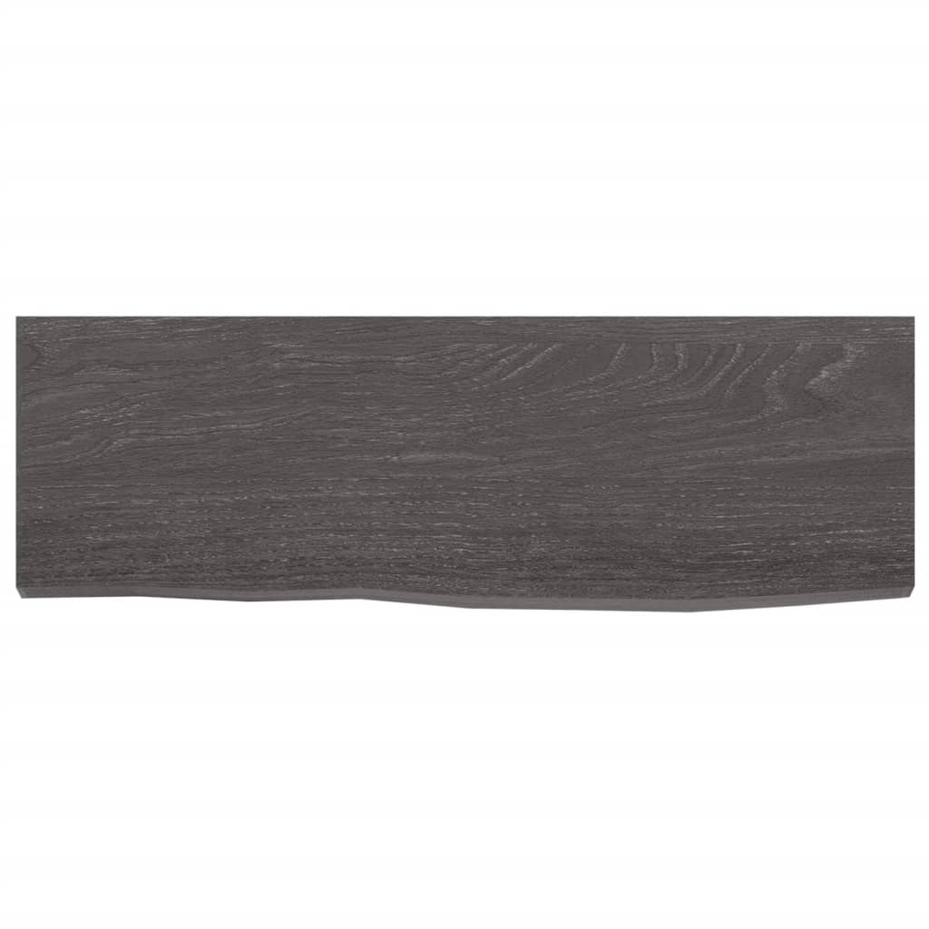 Étagère murale marron foncé 60x20x2 cm bois chêne massif traité Étagères murales & corniches vidaXL   