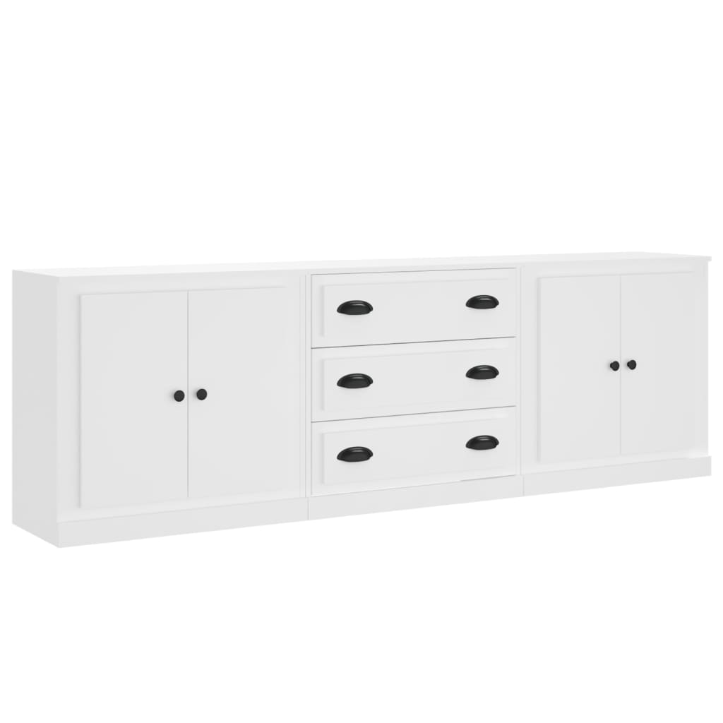 Image Buffets 3 pcs Blanc Bois d'ingénierie | Xios Store SNC vidaXL Xios Store SNC