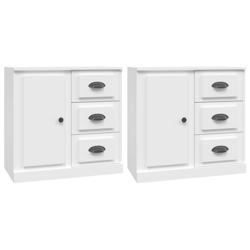 Image Buffets 2 pcs blanc bois d'ingénierie | Xios Store SNC vidaXL Xios Store SNC