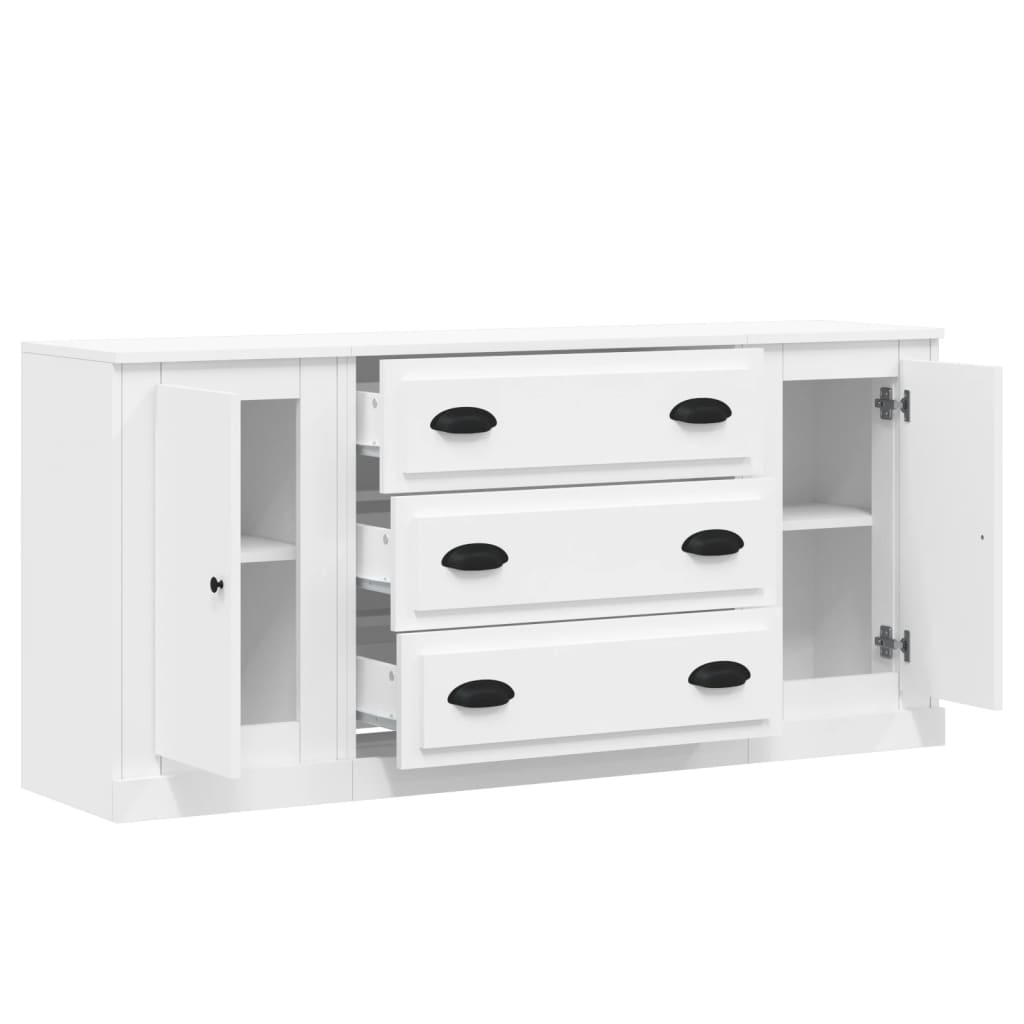 Image Buffets 3 pcs Blanc Bois d'ingénierie | Xios Store SNC vidaXL Xios Store SNC