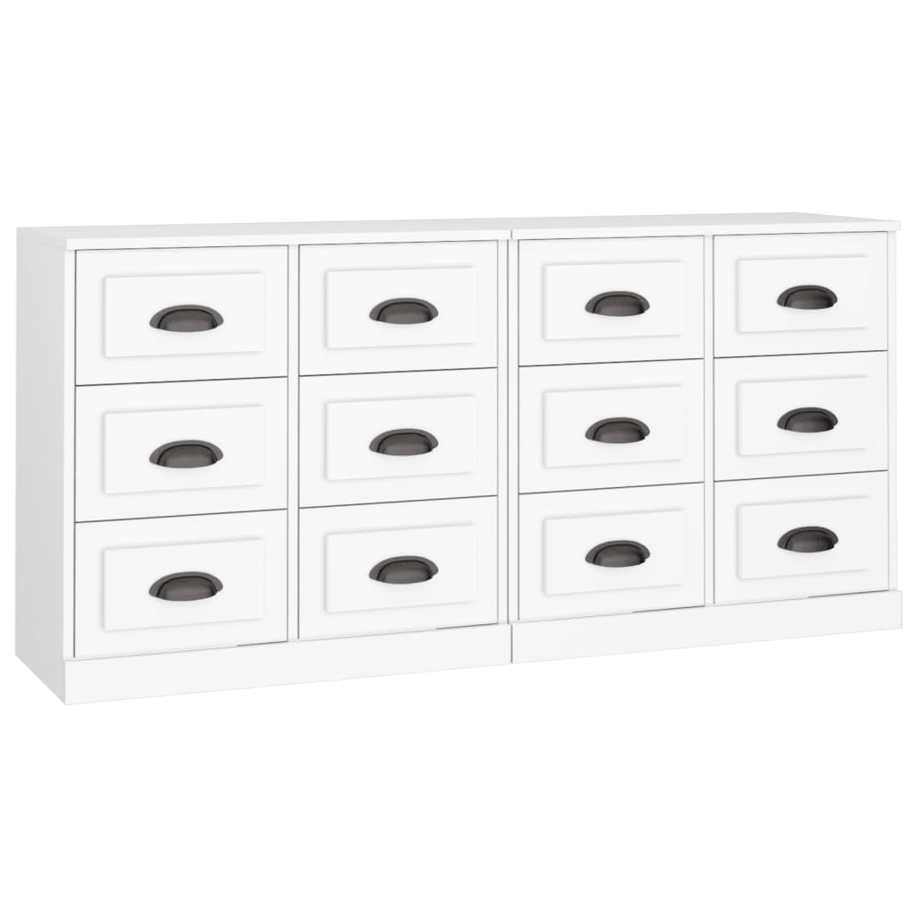 Image Buffets 2 pcs blanc bois d'ingénierie | Xios Store SNC vidaXL Xios Store SNC